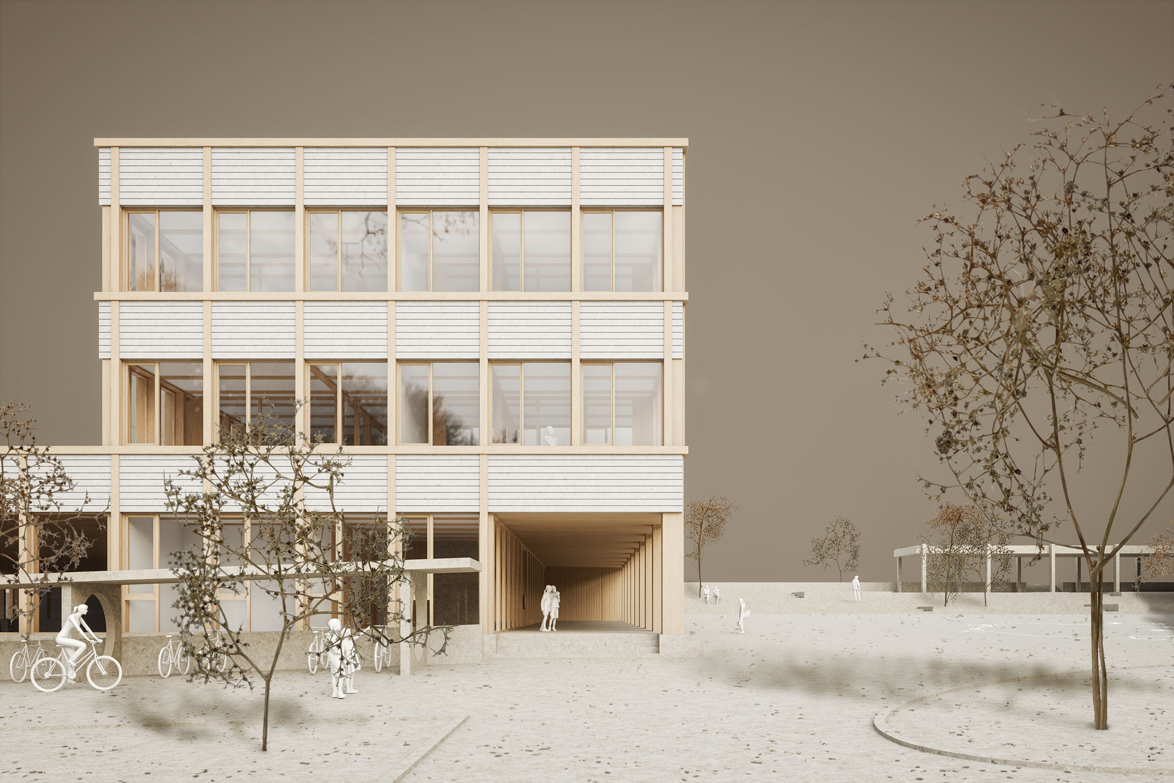  buan architekten-Wettbewerb Schulanlage Chilefeld Dagmersellen-Visualisierung
