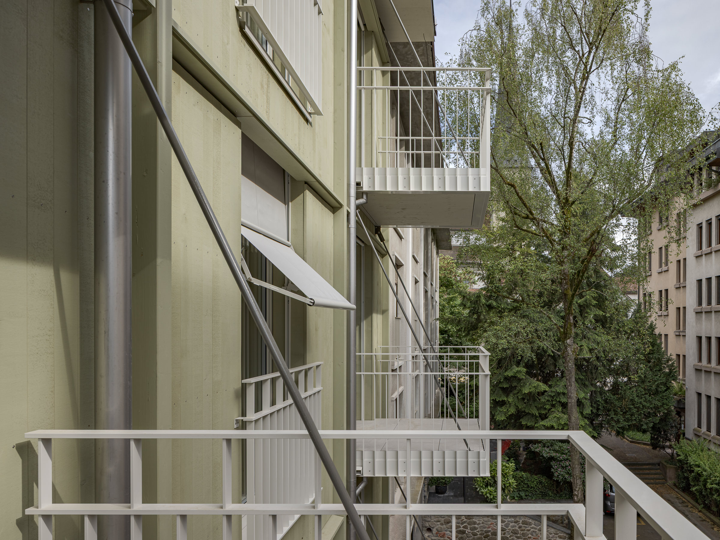buan architekten - Ersatzneubau Wohnhaus  Englischgrussstrasse  Luzern - Fassade - Balkone