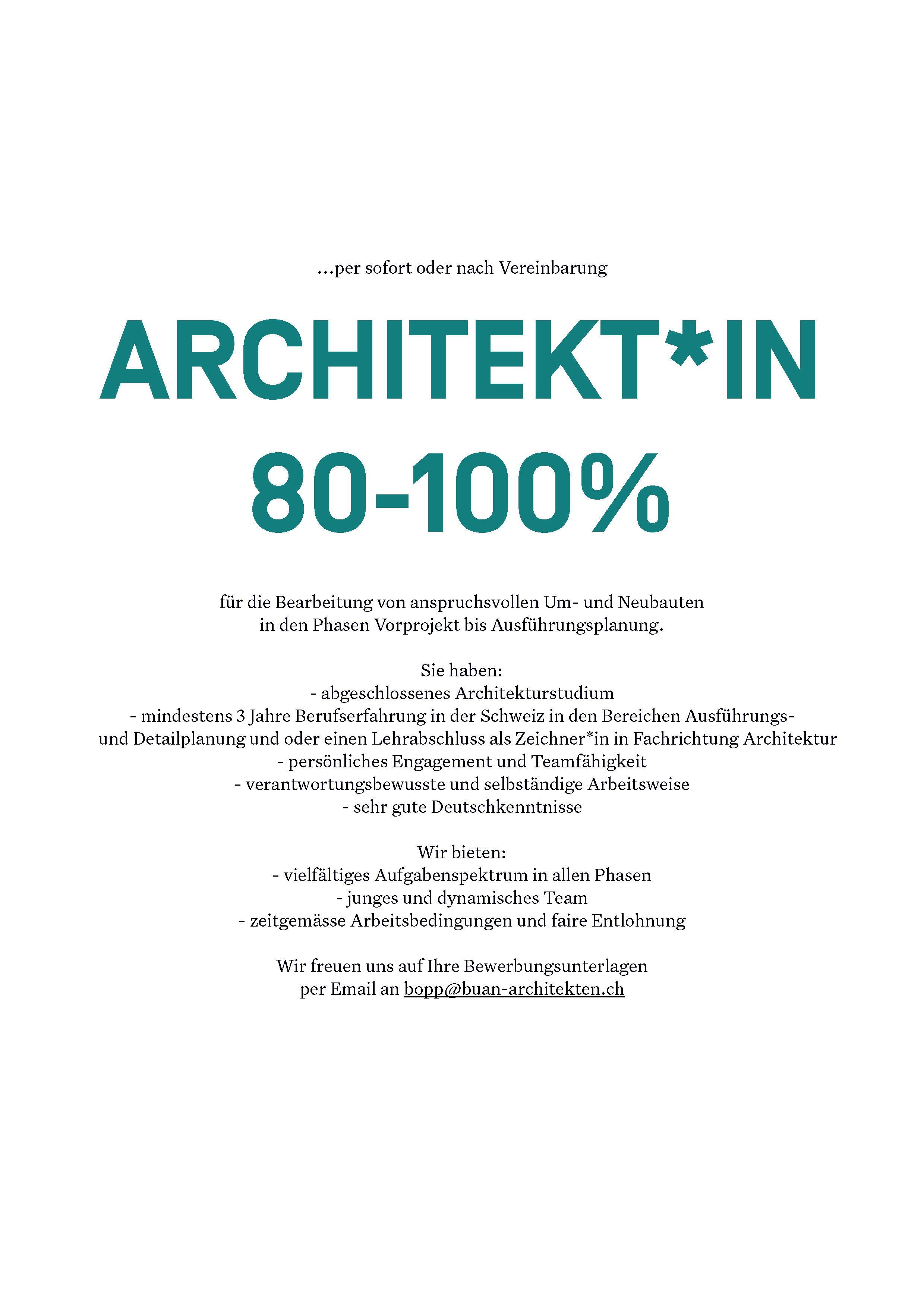 buan architekten_Stelleninserat_ArchitektIn