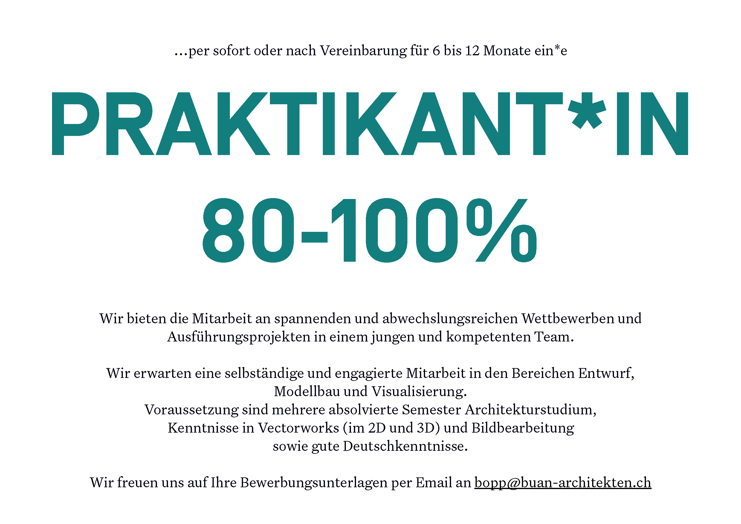 buan architekten_Stelleninserat_Praktikum
