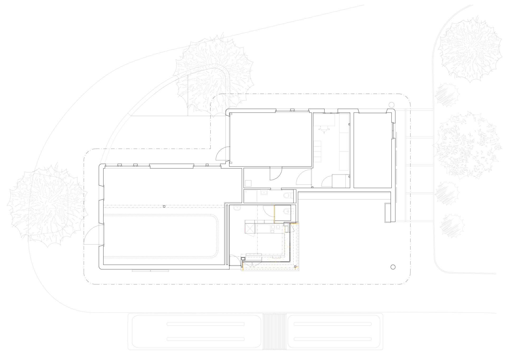 buan architekten - Umbau denkmalgeschützter Kiosk Eichhof Luzern - Grundriss