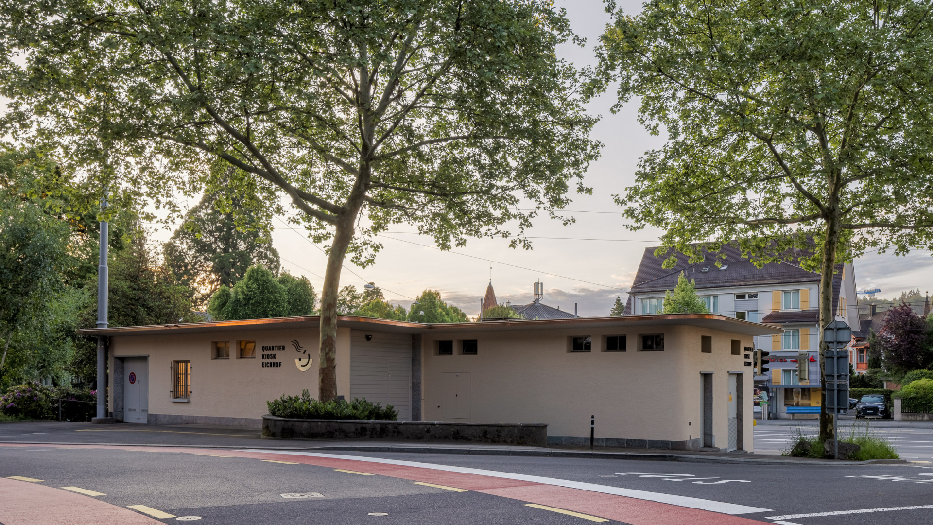 buan architekten - Umbau denkmalgeschützter Kiosk Eichhof Luzern - Nordwestfassade
