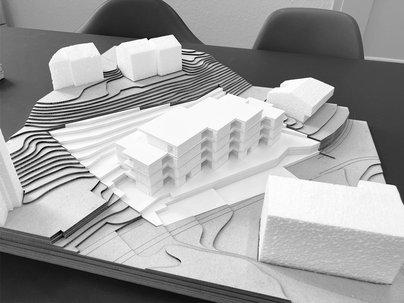 buan architekten – Ersatzneubau Wohnhaus Waldweg Luzern – Modellfoto 1