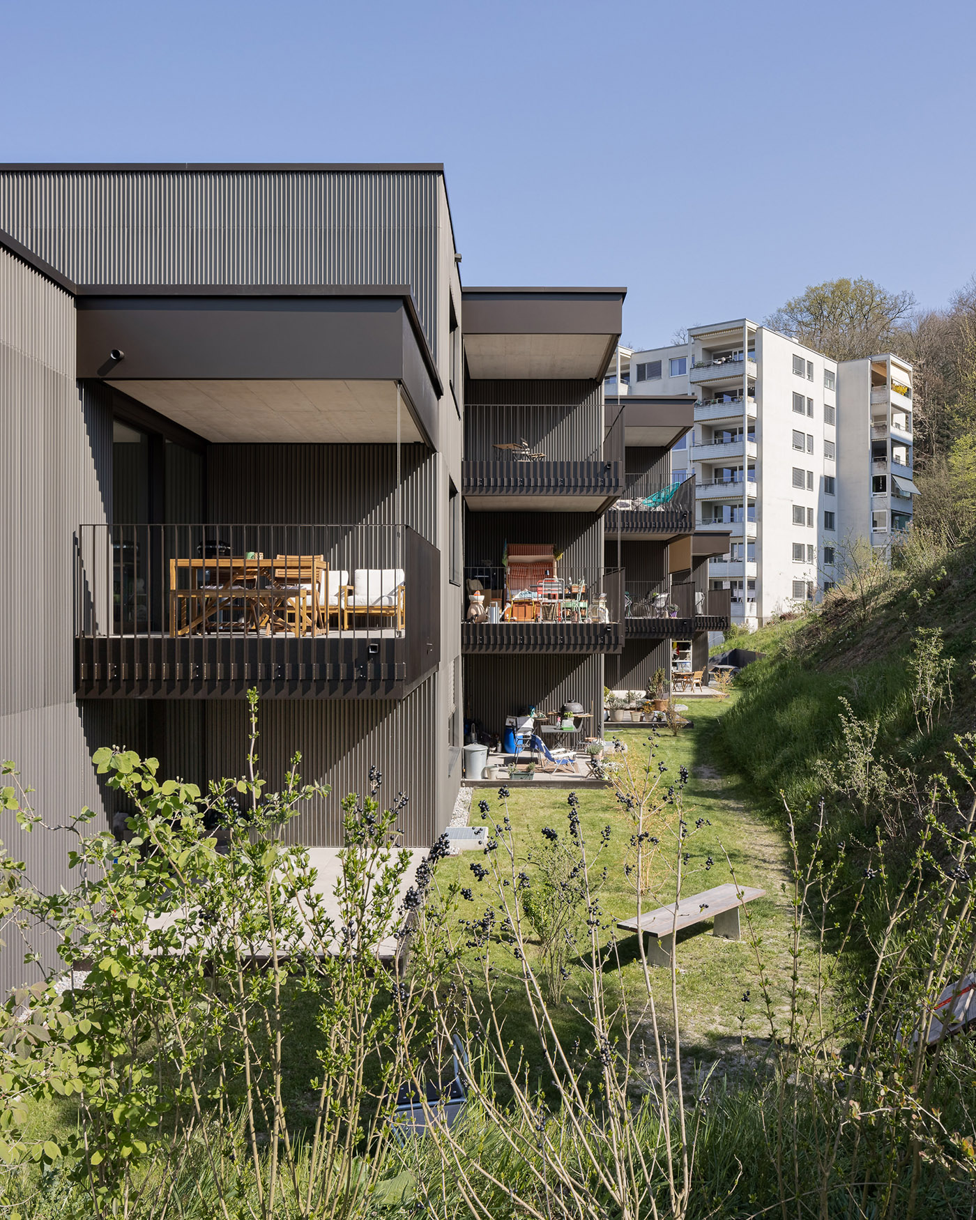 buan architekten – Neubau Wohnhaus Waldweg Luzern – Suedfassade 2