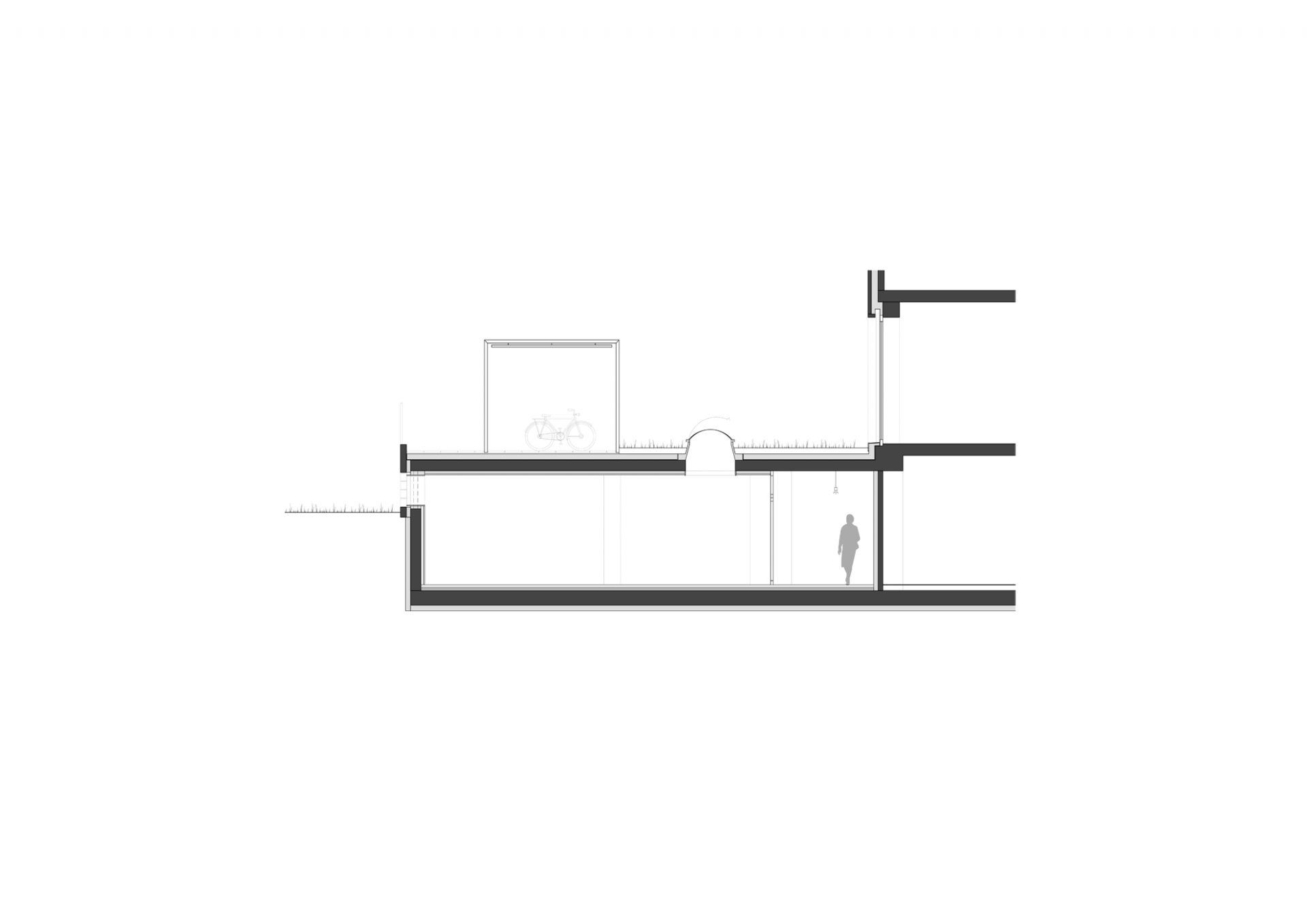 buan architekten - Umbau Bueroraeume IG Arbeit Unterlachenstrasse Luzern - Schnitt